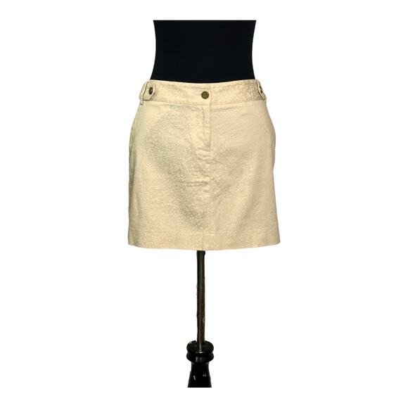 Express Design Studio beige printed mini skirt size 6 - Picture 10 of 11